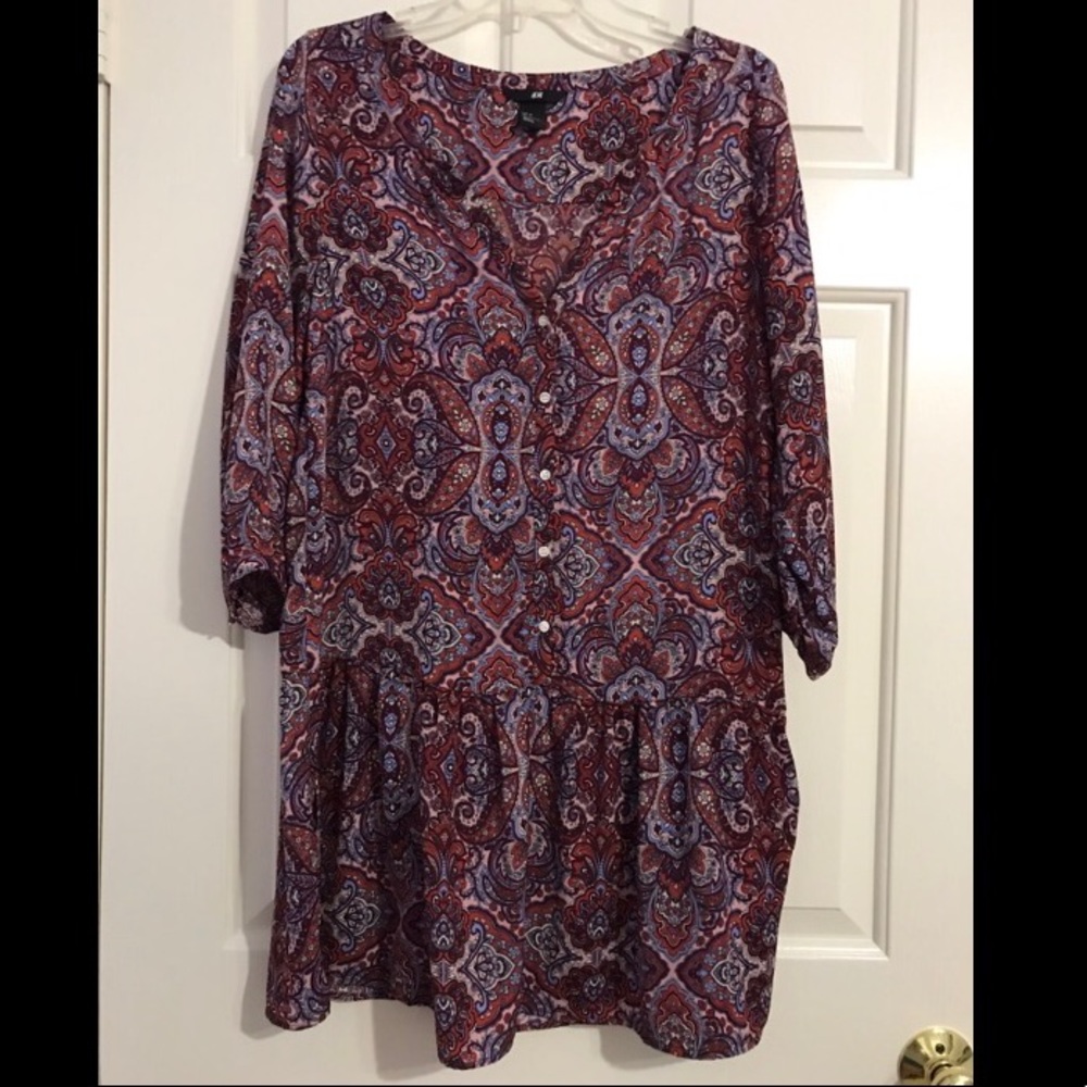 H&M Paisley Dress Size 6 Excellent Condition